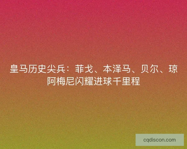 皇马历史尖兵：菲戈、本泽马、贝尔、琼阿梅尼闪耀进球千里程