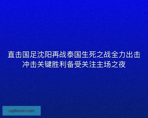 直击国足沈阳再战泰国生死之战全力出击冲击关键胜利备受关注主场之夜